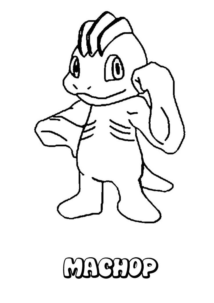 Machop pokemon coloring page more fighting pokemon coloring sheets on hellokids pokemon coloring pages pokemon coloring coloring pages