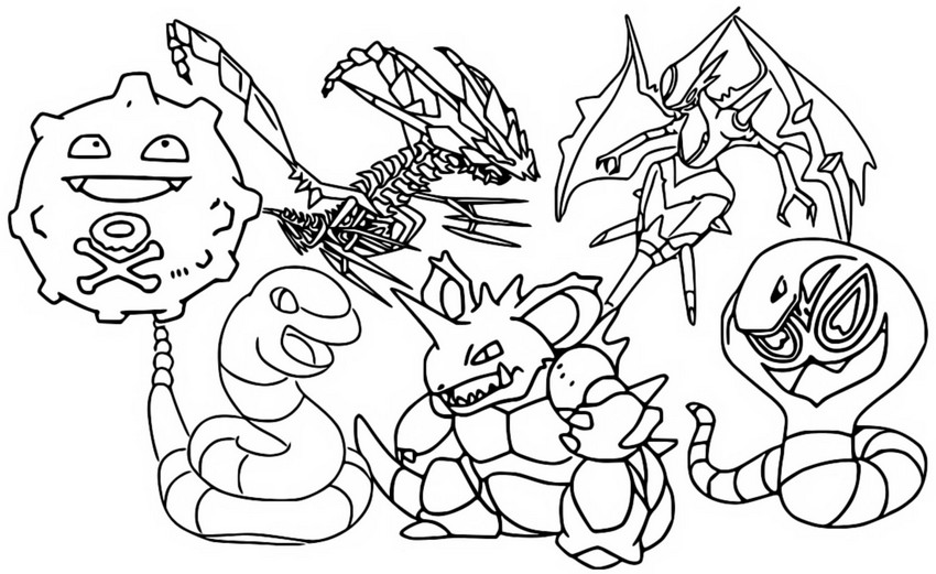 Coloring page popular pokãmon poison