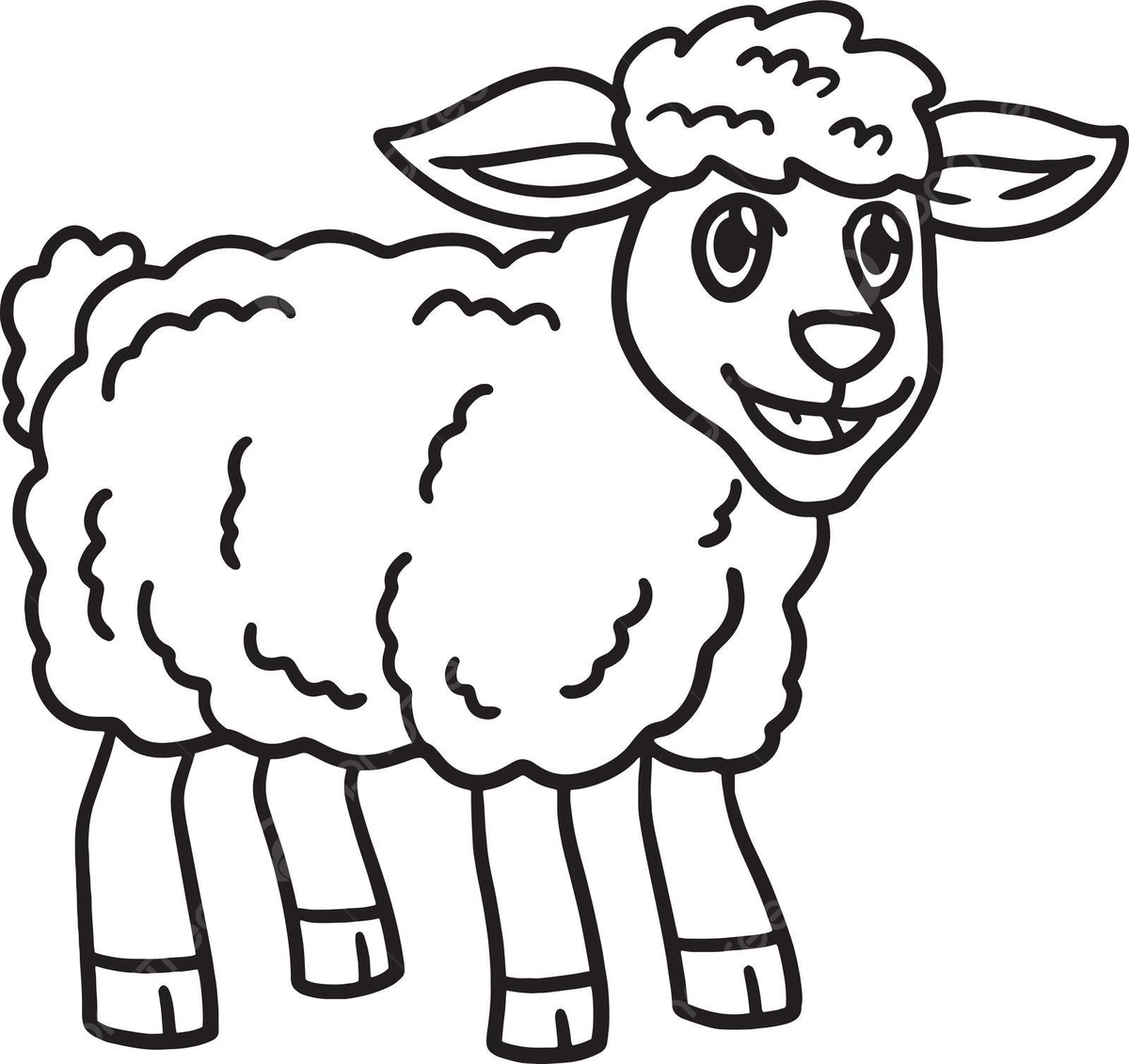 Dibujo de oveja animal aislado pãgina para colorear niãos libro color vector png dibujos dibujo de animal dibujo de libro dibujo de anillo png y vector para dcargar gratis