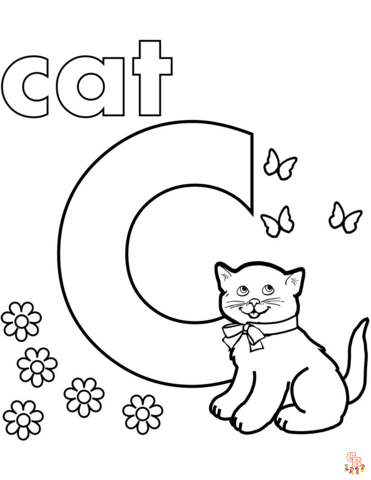 Dibujos para colorear de la letra c imprimible para niãos