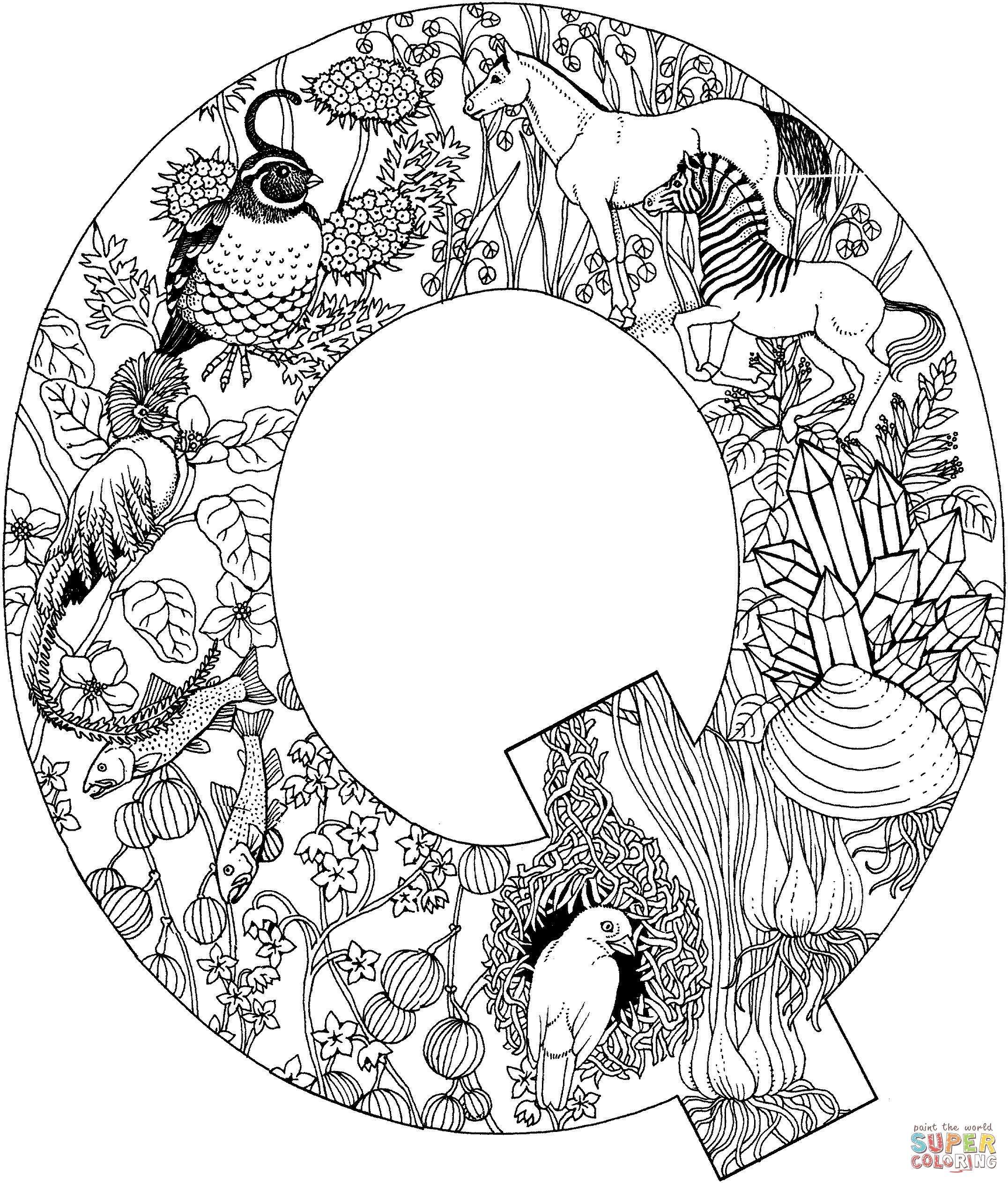 Dibujo de la letra q para colorear dibujos para colorear imprimir gratis