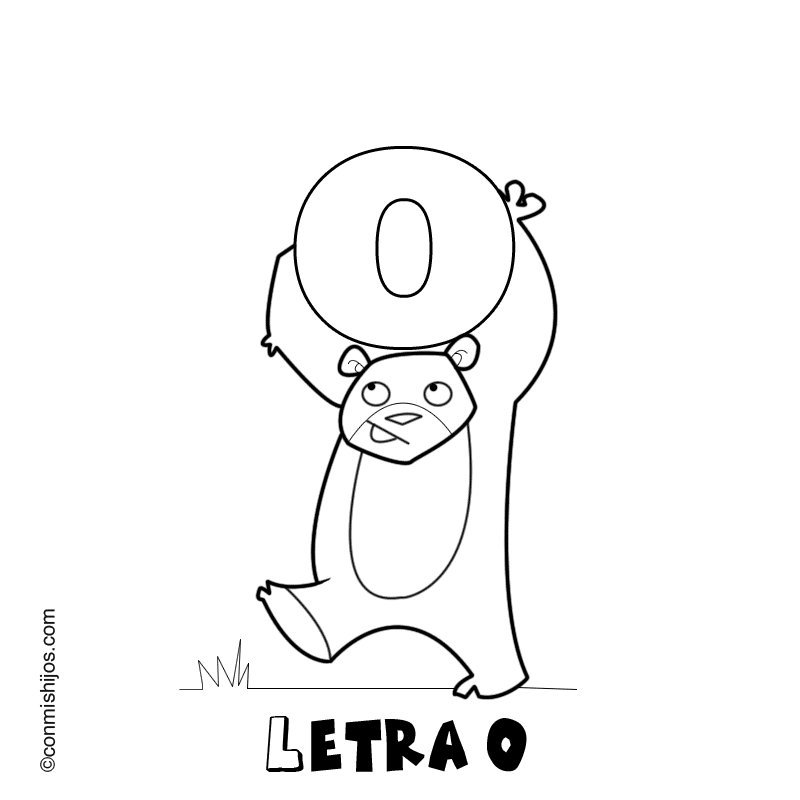 Letra o dibujos para colorear