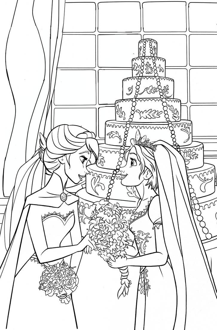 Coloring page elsaxrapunzel by cancersyndromedits on deviantart princs coloring pag coloring pag elsa coloring pag