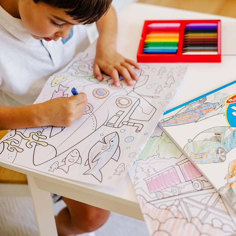 Melissa doug jumbo coloring pad vehicles