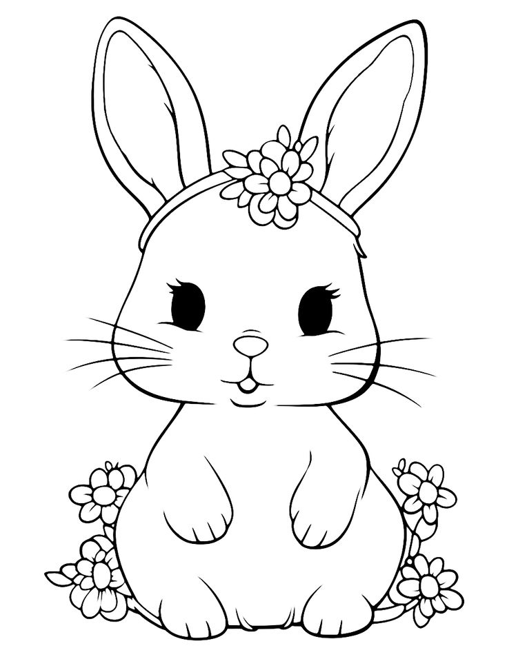 Cute coloring pages for kids free printables bunny coloring pages cute coloring pages easter coloring pages