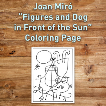 Joan mirã art history coloring page by color the classroom tpt