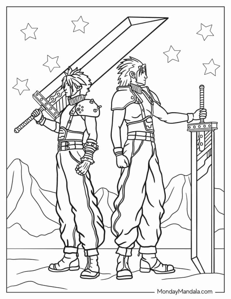Anime coloring pages free pdf printables