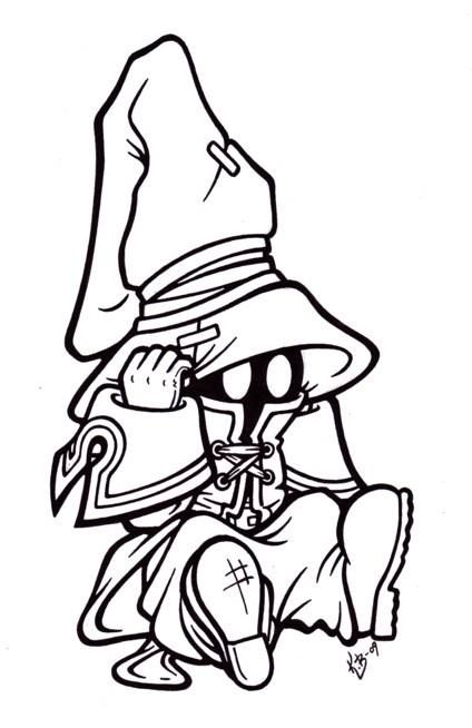 Pin by brandi daprato on coloring pages final fantasy tattoo graffiti style art black mage