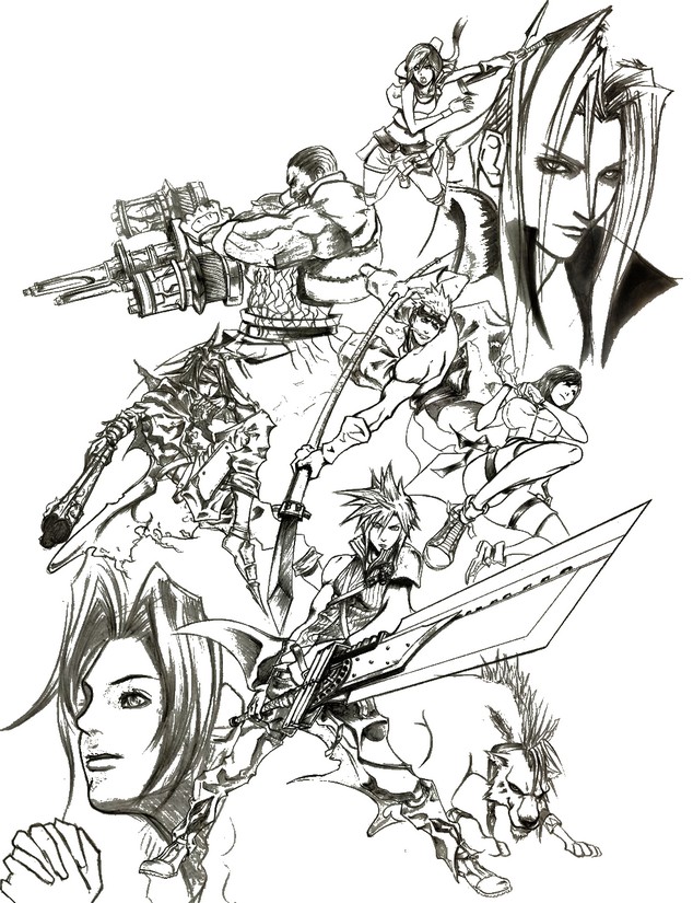 Coloring page final fantasy final fantasy vii