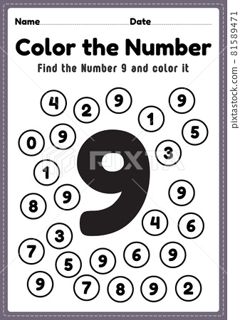 Number worksheets for preschool number