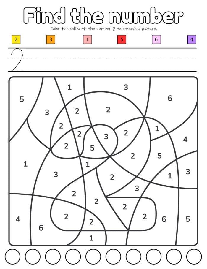 Number coloring pages number recognition worksheets learning numbers color by number printable