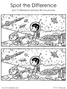 Spot the difference activity find differences