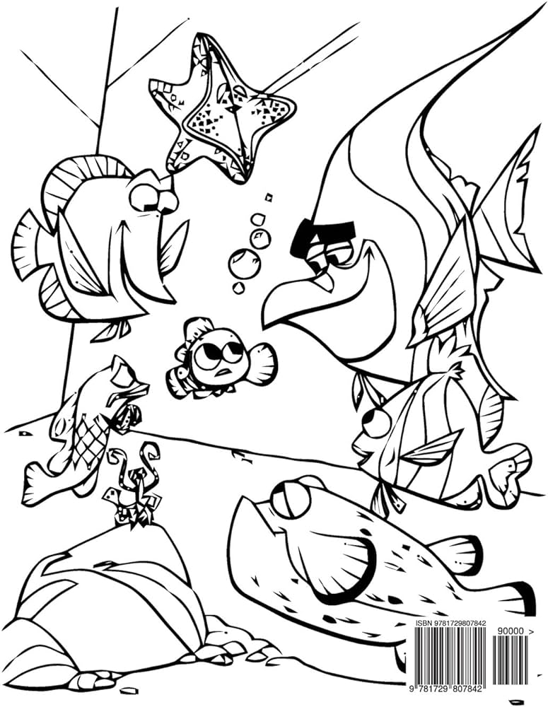 Finding nemo coloring book coloring book for kids and adults activity book with fun easy and relaxing coloring pages books