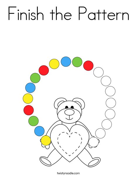 Finish the pattern coloring page