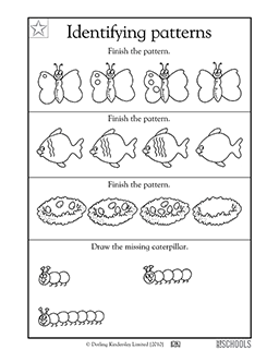 Pattern work finishing pictures nd grade rd grade th grade math worksheet