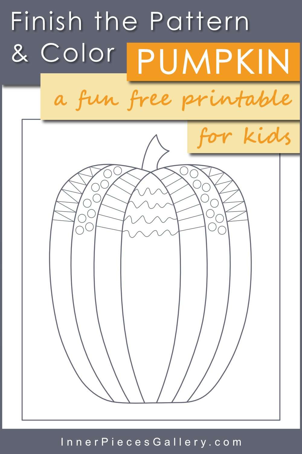 A pumpkin printable â finish the pattern and colorinner pieces gallery
