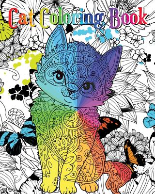 Cat coloring book an adult coloring book with fun easy and relaxing coloring pages coloring books for cat lover paperback murder by the book