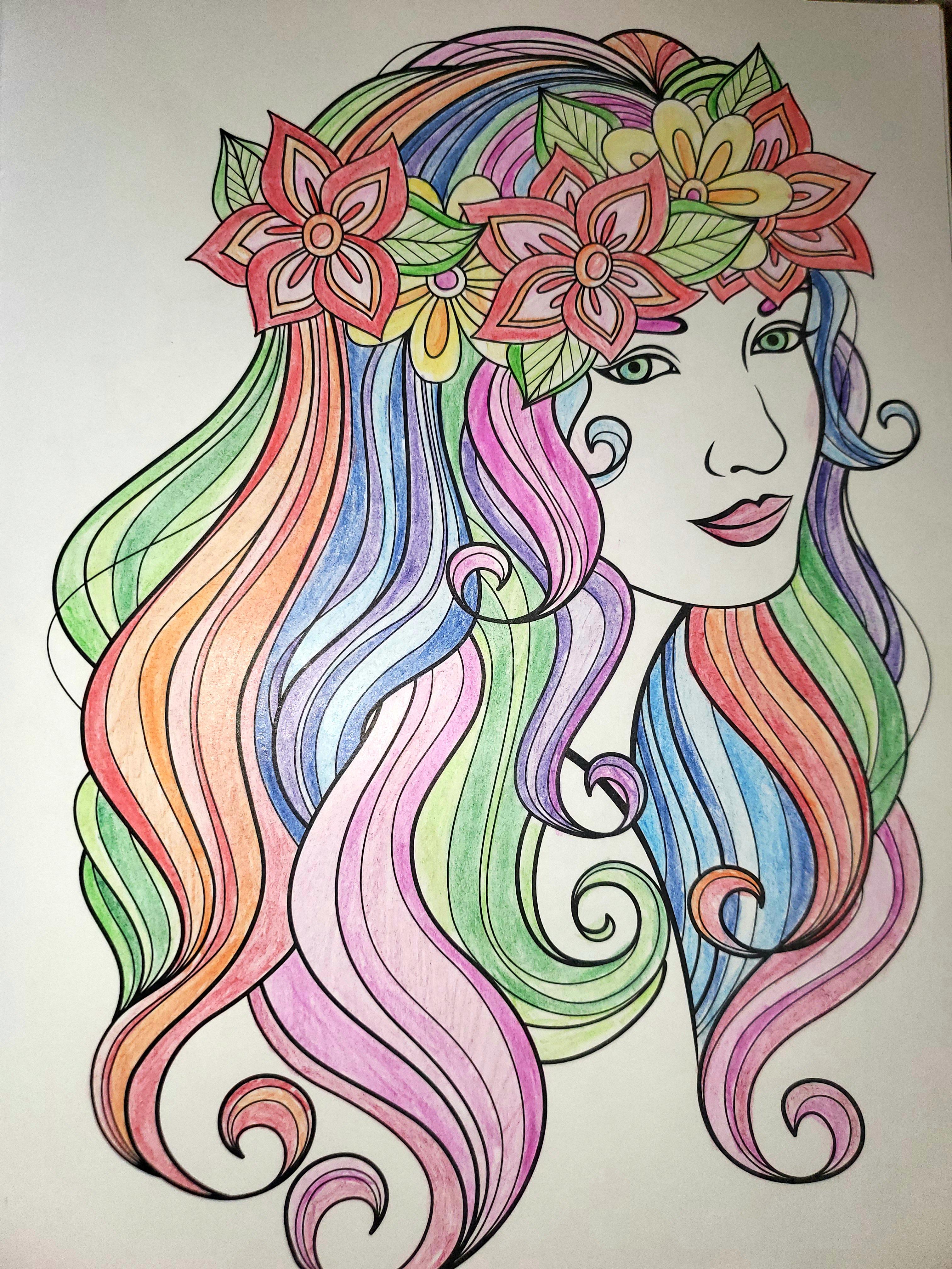 A finished coloring page i did rcoloringbookspastime