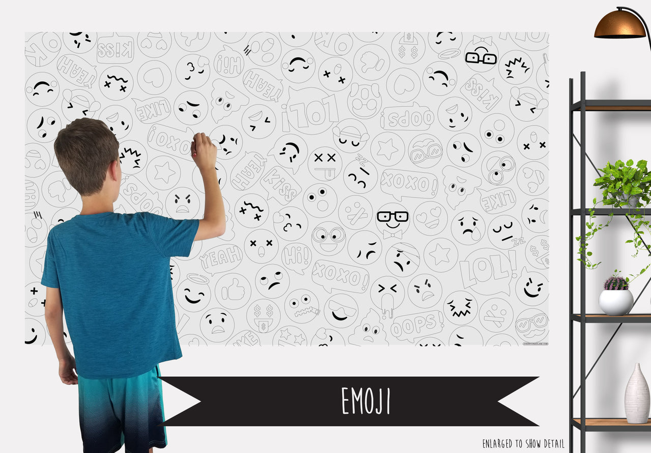 Emoji table top coloring banner â