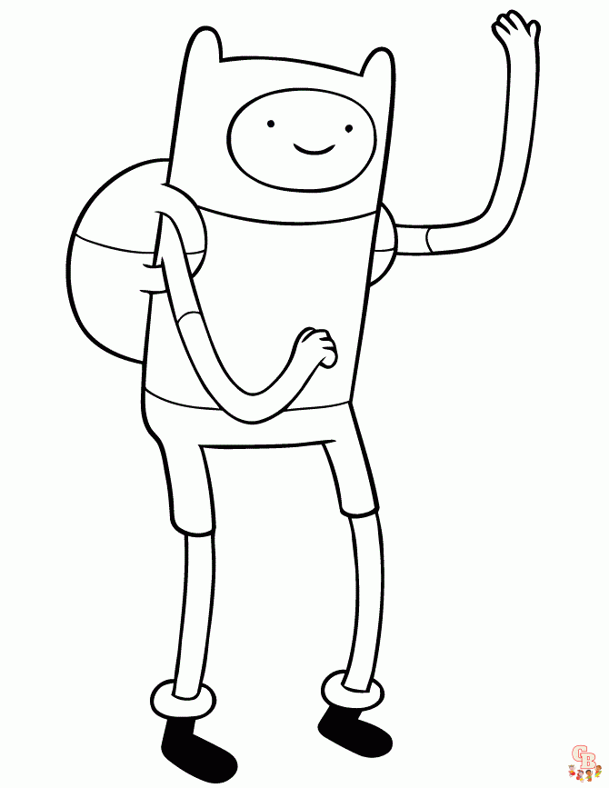 Color your adventure time character with finn coloring pages