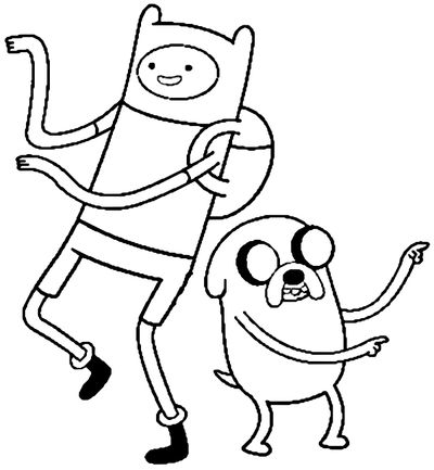 Finn and jake coloring page adventure time by sanorace on