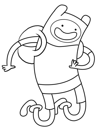 How to draw finn the human boy from adventure time drawing lesson for kids