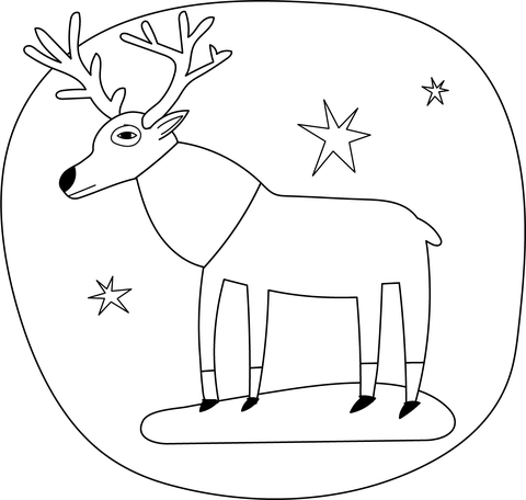 Reindeer coloring page free printable coloring pages