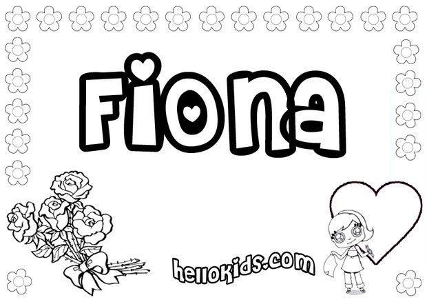 Fiona coloring pages