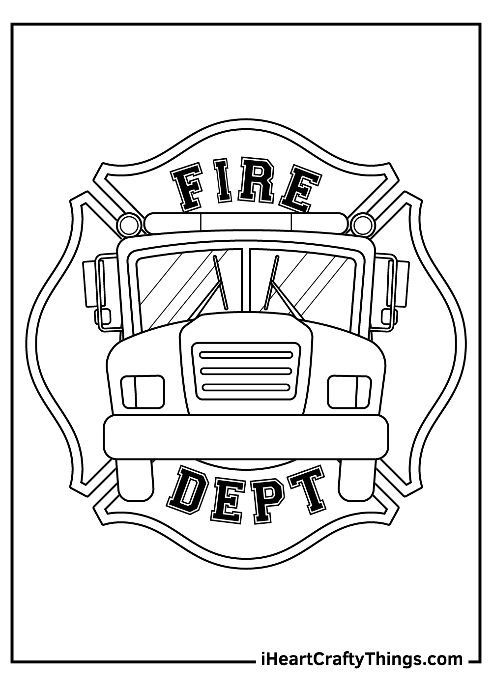 Fire department coloring pages free printables
