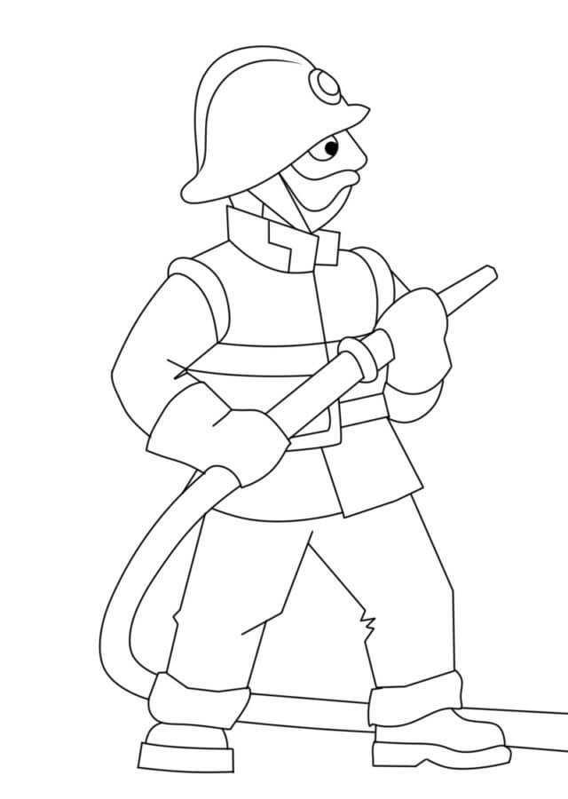 Fire department coloring page