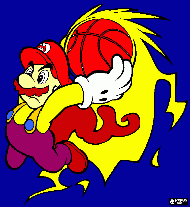 Mario with fire coloring page printable mario with fire