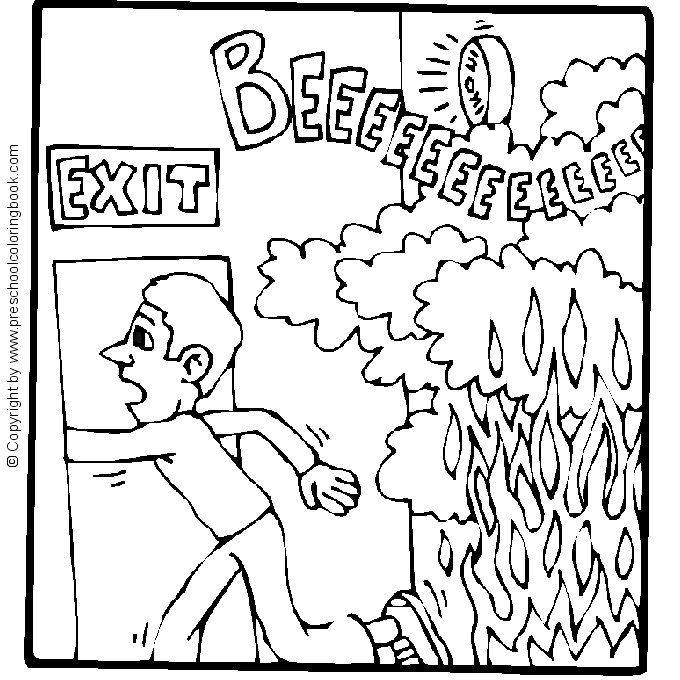 Www fire safety coloring page