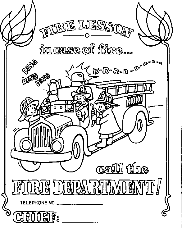Kids coloring pages â random lake fire department