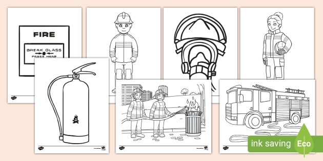 Fire safety loring pages for kids fire prevention week