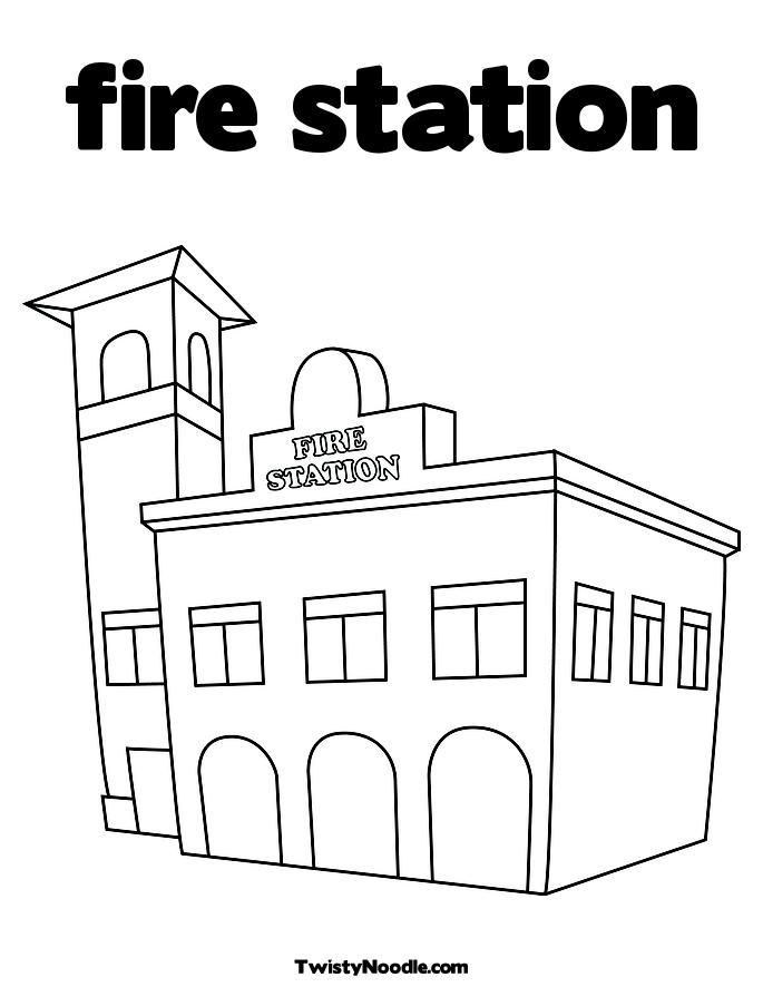 Fire station coloring station printable fire station fire truck party