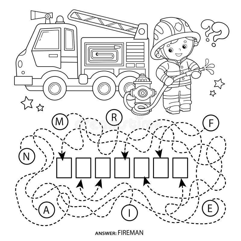 Fire engine coloring page stock illustrations â fire engine coloring page stock illustrations vectors clipart