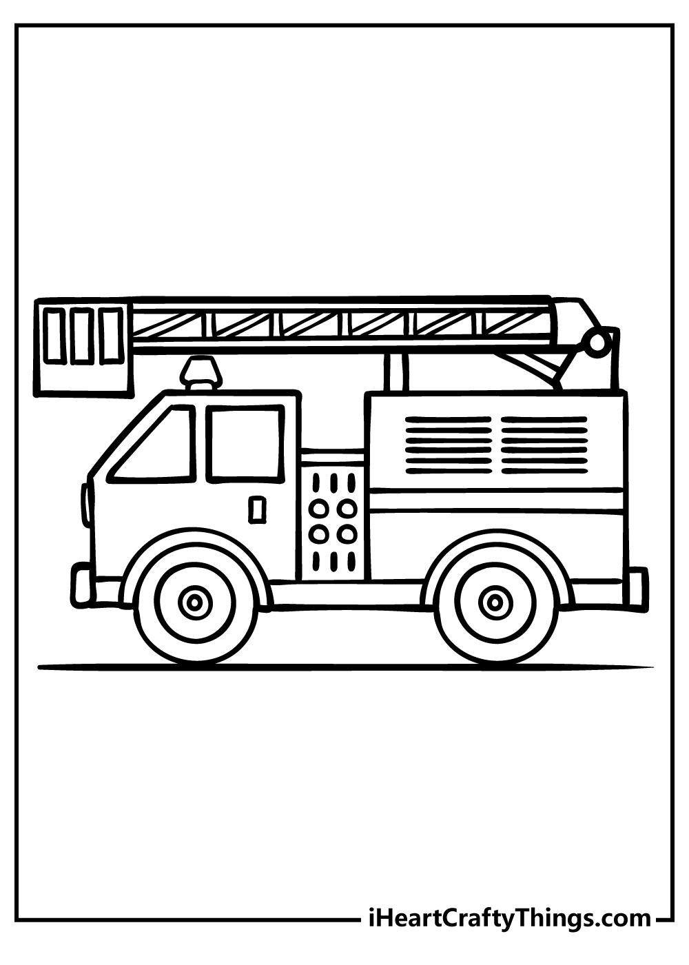 Fire truck coloring pages free printables