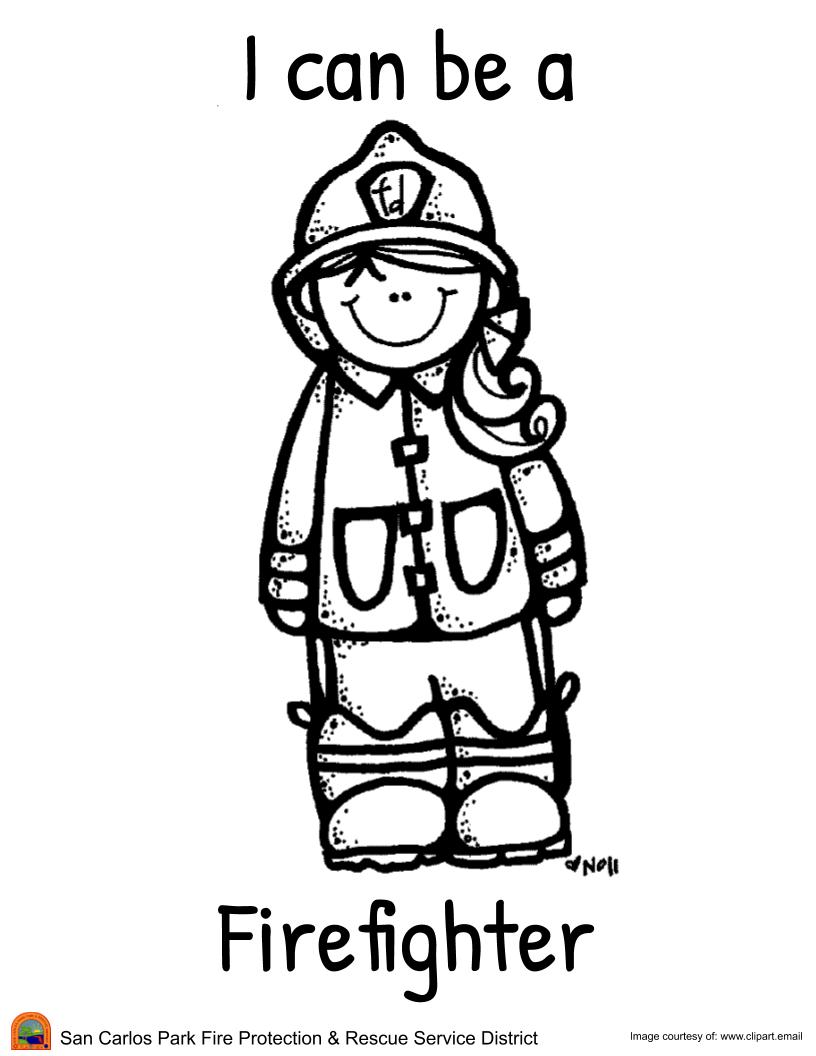 I can be a firefighter coloring sheet san carlos park fire protection and rescue service district