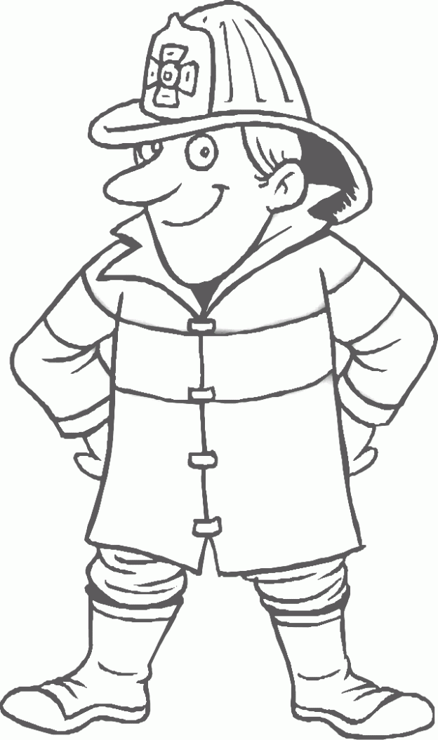 Free printable firefighter coloring pages for kids coloring for kids people coloring pages firefighter clipart