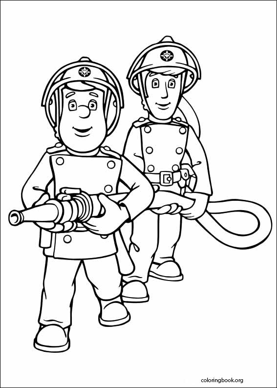 Fireman sam coloring page