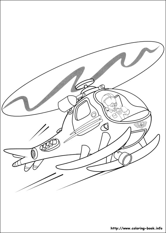 Fireman sam coloring picture