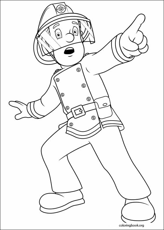Fireman sam coloring page
