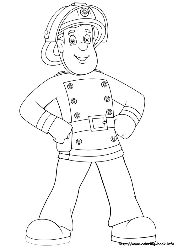 Fireman sam coloring picture