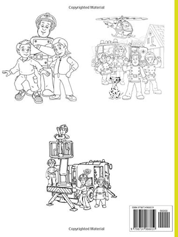 Fireman sam coloring book a great coloring book for kids and fans