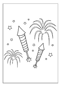 Celebrate in style with our printable fireworks coloring pages collection p