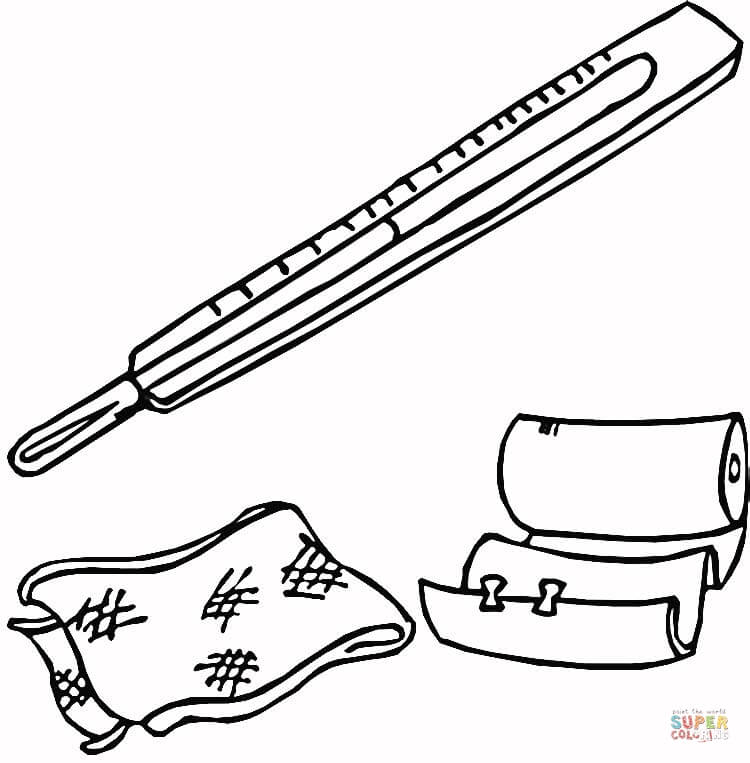 First aid kit coloring page free printable coloring pages