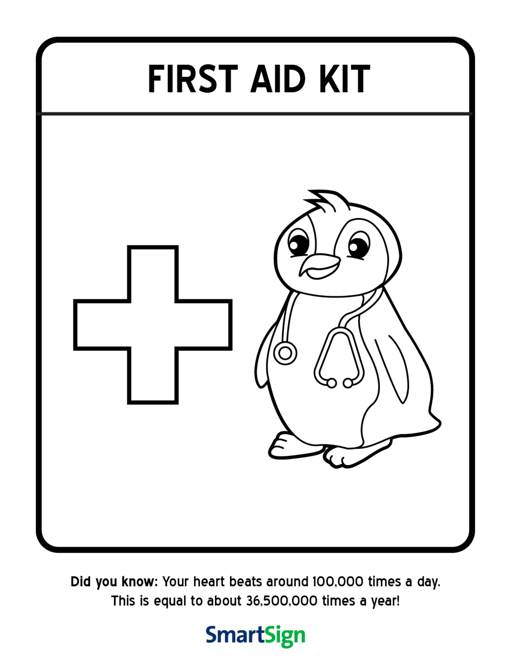 Safety coloring printable for kids