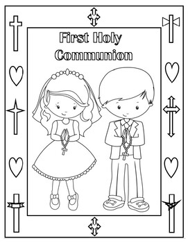 First munion coloring pages by miss ps prek pups tpt
