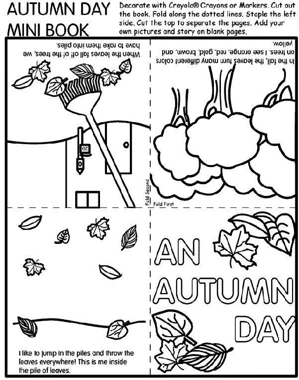 Autumn day mini book