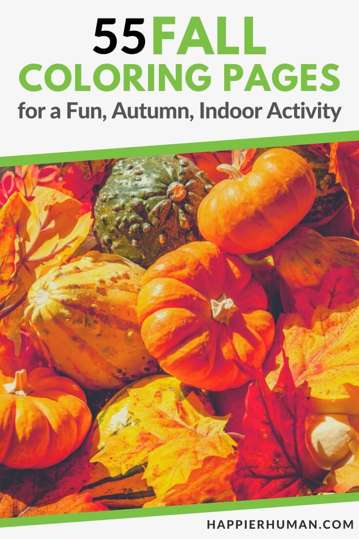 Fall coloring pages for a fun autumn indoor activity